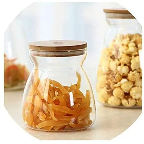 Transparente Glasbehälter, Teedose, Trockenfrüchte, Lebensmittel, Wein, Flasche, Stop & Go-Dose, Küchenhelfer, 700 ml