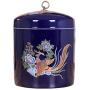 Keramik Teedose mit Deckel – Zuckerbehälter für die Küche, dekorative Accessoires (Farbe: Blau, Größe: 181825cm)