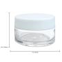 Beauticom 12 Pieces 20G/20ML Round Clear Jars with WHITE Lids for Lotion, Creams, Toners, Lip Balms, Makeup Samples - BPA Free