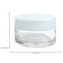 Beauticom 12 Pieces 20G/20ML Round Clear Jars with WHITE Lids for Lotion, Creams, Toners, Lip Balms, Makeup Samples - BPA Free