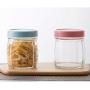 Kitchen storage tank, glass transparent food jar, sealed grain jar with lid