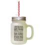 Black Christmas Rules Trim Tree Build Snowman Sing Carols Frosted Glass Mason Jar With Straw