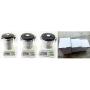 ECLENYES Stainless Steel Breathable Airtight Canister Storage Container - Silver + Black M