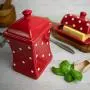City to Cottage Handmade Red and White Polka Dot Large Ceramic 31.5oz/900ml Kitchen Storage Jar with Lid | Pottery Canister, Cookie Jar, Housewarming Gift City to Cottage Handmade Red and White Polka Dot Large Ceramic 31.5oz/900ml Kitchen Storage Jar with Lid | Pottery Canister, Cookie Jar, Housewarming Gift