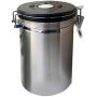 homozy Airtight Coffee Canister, Stainless Steel Container for the Kitchen, Coffee Ground Vault Jar With Co2 Valve, Great for Tea Coffee Sugar Storage (L)