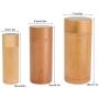 Protable Wooden Tea Jar, Bamboo Tea Jar Storage Holder Container Box for Storage Coffee Beans Nuts Spices(Large)