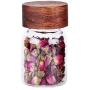 Glass Storage Jar Mason Jar 6.4 FL OZ(190 ML) with Screw Sealed Wooden Lid Food Storage Cans Containers for Loose Tea Coffee Bean Candy Seasoning