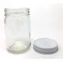 12 oz Old Fashioned Glass Jar with White Metal Non-Button Lid 12-Pack by Packaging For You
