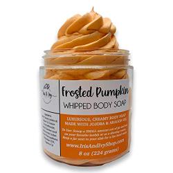 Frosted Pumpkin Scented Whipped Body Wash - 8 Ounce Luxurious Body Frosting - Large Foaming Body Wash