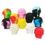 Silikonbehälter 3ml 50 Stück/Los Mini Schädelform Behälter, Sortierte Farben, Geeignet für Dab Wax, Konzentratbehälter (50 Stück)