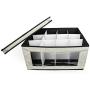 DII Red Wine Glass Storage Bin with Removable Insert for Protecting or Transporting Glasses or China - Damask