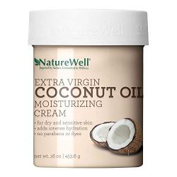 Naturewell Extra Virgin Coconut Oil Moisturizing Cream, 16oz (Pack of 2)
