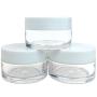 Beauticom 12 Pieces 20G/20ML Round Clear Jars with WHITE Lids for Lotion, Creams, Toners, Lip Balms, Makeup Samples - BPA Free