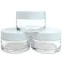Beauticom 12 Pieces 20G/20ML Round Clear Jars with WHITE Lids for Lotion, Creams, Toners, Lip Balms, Makeup Samples - BPA Free