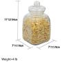 Home Basics Panama Collection Clear Glass Food Storage Container Jar (Medium)