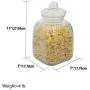 Home Basics Panama Collection Clear Glass Food Storage Container Jar (Medium)