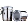 Stainless Steel Food Storage Containers Coffee Beans Sealed Cans Snack Storage Tanks Food Jars Canisters Home Kitchen Sugar Powder Tea Airtight Canister Food Storage Holder Kitchen Organizer Supplies