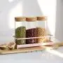 ZGXY Spice Rack Food Corner Storage Kitchen Container Organizer for Spices, Condiments, Baking Supplies-P ZGXY Spice Rack Food Corner Storage Kitchen Container Organizer for Spices, Condiments, Baking Supplies-P