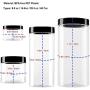 Mydio 8 Pack Stackable Airtight Food Storage Containers Empty Plastic Storage Jars Cereal Storage Containers, Wide-mouth Plastic Containers with Lids for Dry Foods-BPA Free