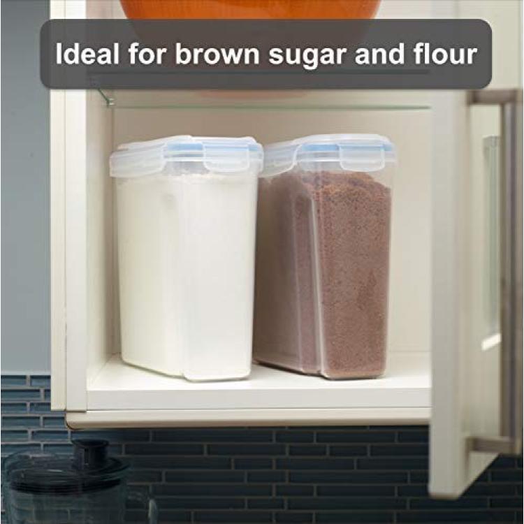 1790 Gallon Cereal Container 2 Pack - Free Label Kit, 4 Sided-Locking Lid,  Watertight, Airtight, Space