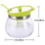 TNKML Glass Seasoning Jar Glass Seasoning Box Storage Container Seasoning Jar With Lid And Spoon Glass Seasoning Jar Kitchen Supplies Spice Container Stainless Steel