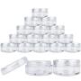 (Quantity: 25 Pieces) Beauticom 5G/5ML Round Clear Jars with Screw Cap Lids for Lotion, Creams, Toners, Lip Balms, Makeup Samples - BPA Free