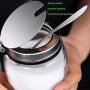 Multi-purpose Condiment Jar Set, Stainless Steel Spice Container Rack Glass Spice Jars Spoon Member Kitchen Storage Tool-h