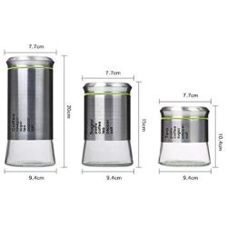 Coffee Beans Sealed Cans Sealed Jar Coffee Bean Sealed Can Food Storage Canister Stainless Steel Airtight Storage Cookie Candy Spice Nuts Cereal Kitchen Storage (Color : One color, Size : M)