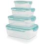 Kitchen Food Storage Jar Airtight Food Storage BPA Free Plastic Food Container Set With Lids 8 Piece Set Safe For Dishwasher And Freezer Food Fresh With Airtight Seal