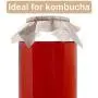Paquet de 2 Pots en Verre de 1 Gallon avec Couvercle Plastique Étanchable, Tissu de Muslin, Bandes de Rubber - Fabriqué aux États-Unis - Large Ouverture - BPA Free - Kombucha, Kimchi, Kefir, Conserve, Thé Frais au Soleil, Fermentation, Conservation Alimen Paquet de 2 Pots en Verre de 1 Gallon avec Couvercle Plastique Étanchable, Tissu de Muslin, Bandes de Rubber - Fabriqué aux États-Unis - Large Ouverture - BPA Free - Kombucha, Kimchi, Kefir, Conserve, Thé Frais au Soleil, Fermentation, Conservation Alimen