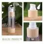 2PCS Leere Refillbare Bambus-Kunststoff Airless Vakuum Emulsion Pumpenflasche Beutel Cremelotion Make-up Proben Reiseverpackung Flaschen Kosmetische Flüssigkeit Lagerbehälter (100ml/3,4oz)