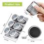 Magnetic Spice Containers, Stainless Steel Spice Jar Set With Trestle And Rotating Transparent Lid Indian Small Spice Storage Canister-c