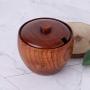 RingBuu Seasoning Jar - Japanese Style Wooden Seasoning Pot Salt Cans Spice Jar with Lid for Kitchen Home