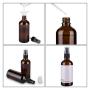 Amber Glass Spray Bottles for Essential Oils, 4oz Empty Small Fine Mist Spray Bottle 2 Pack