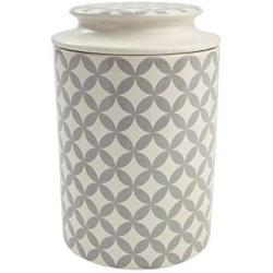 T&G City Ceramics Food Tea Coffee Storage Jar Grey White in Circle Design