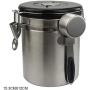 Youzpin Airtight Coffee Canister Stainless Steel Container Coffee Ground Vault Jar with Valve for Kitchen