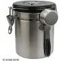 Lishiny Airtight Coffee Canister Stainless Steel Container Coffee Ground Vault Jar with Valve for Kitchen (1500Ml)