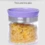 WANGLXST Airtight Food Storage Container Set, Storage Jar, Pantry Durable Seal Pot Cereal Storage Containers Dry Foods Liquids Clear Containers Box, Purple