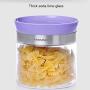 WANGLXST Airtight Food Storage Container Set, Storage Jar, Pantry Durable Seal Pot Cereal Storage Containers Dry Foods Liquids Clear Containers Box, Purple