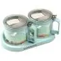 Spice Jar, Maserfaliw Kitchen 1/2/3 Spice Jar Condiment Storage Seasoning Bottle Container Box Holder - Green Double Jar, Recyclable, Suitable For Holiday Gifts In The Outing and Indoors.