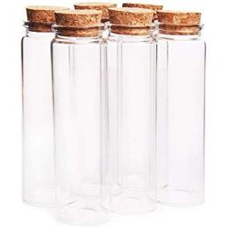 Glass Jars Bottles With Cork Stoppers 37120MM 90ML Glass Bottle Wishing Floating Bottle Empty Sample Storage Jars with Cork Stoppers - Transparent