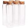 Glass Jars Bottles With Cork Stoppers 37120MM 90ML Glass Bottle Wishing Floating Bottle Empty Sample Storage Jars with Cork Stoppers - Transparent