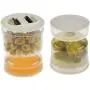 HOME-X Pickle and Olives Hourglass Jar, Juice Separator, Pickle and Olive Container ? 4.5” L HOME-X Pickle and Olives Hourglass Jar, Juice Separator, Pickle and Olive Container ? 4.5” L