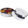 Boîte à épices Zinel/Masala Dabba avec 7 compartiments et 2 couvercles en acier inoxydable, 22 cm, argent. Boîte à épices Zinel/Masala Dabba avec 7 compartiments et 2 couvercles en acier inoxydable, 22 cm, argent.