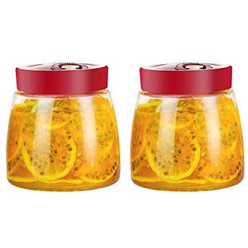 2er Pack – 34 Oc, mit Lastic Verschlussdeckel, Lebensmittel Lagerung, Fermentation, Joghurt – Große Öffnung leicht zu reinigen – Geschirrspülergeeignet