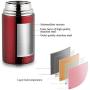 Food flask Food Jar with Folding Spoon Storage Bag Insulated 304 Stainless Steel Multi-Purpose for Food Hot 1L