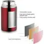 Bouteille isotherme Jar avec Ladateur Pliable Sac de Rangement en Acier Inox 304 Multi-Usage pour Nourriture Chaude 1L