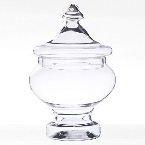HOUSIYU Glass Jars Transparent Glass Candy Jars Pharmacy Containers Biscuit Jars Wedding Candy Self-Service Jars for Kitchen and Bathroom Storage and Organization, 15.31930cm