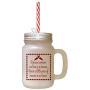 Maroon Because Someone Love Heaven Little Piece Heaven Frosted Glass Mason Jar With Straw