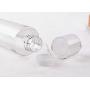 6PCS 100ml/3.4oz Empty Refillable Clear Plastic Bottle Vial Jar Cosmetic Container Travel Packaging with Orifice Reducer and Screw Lid for Lotion Emulsion Toner Essential Oil